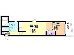 ナムズビル 1LDKの間取図画像