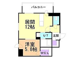 ASMACIMAISON札幌大通東 1LDKの間取図画像
