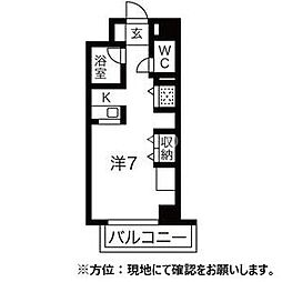 アブニール桑園 1Kの間取図画像