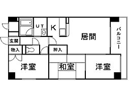 ベルサエレンシア 3LDKの間取図画像