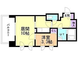 UURコート札幌北三条 1LDKの間取図画像