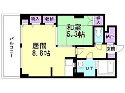 レジデンスカープ札幌 1DKの間取図画像