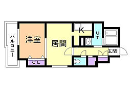 イリオス中島公園 1LDKの間取図画像