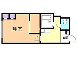 レオパレスセントラル南4条B 1Kの間取図画像