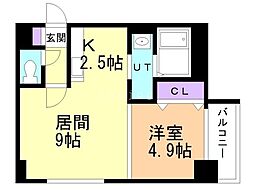 COMSRESIDENCE鳥居前 1LDKの間取図画像