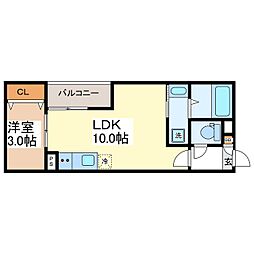 Jack yokota　I 2階1LDKの間取り