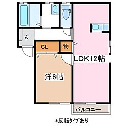 シャーメゾンシーマハウスB 1LDKの間取図画像