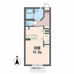 ラフィーネ沢村 ワンルームの間取図画像