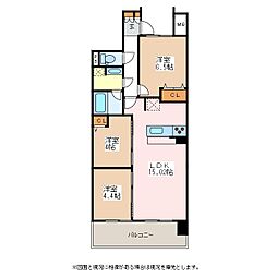 レーベン松本アルタス 3LDKの間取図画像