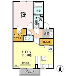 プレミオY 1LDKの間取図画像