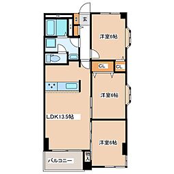 ベルコリン 3LDKの間取図画像