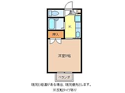 グランデカペロ 1Kの間取図画像