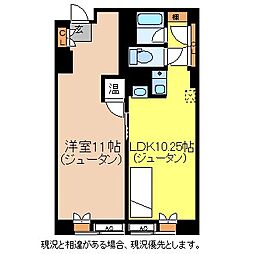 森ビル 1LDKの間取図画像
