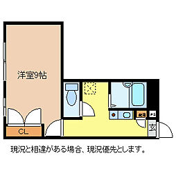 ティエラ 1Kの間取図画像