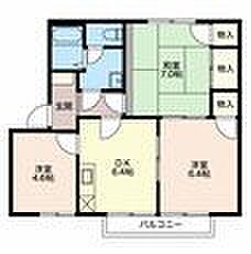 フレグランスピア 3DKの間取図画像