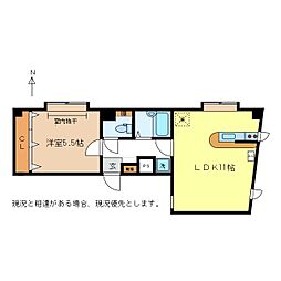 ルミエールMK 1LDKの間取図画像