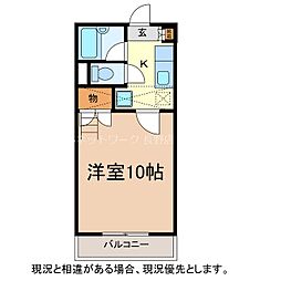 ウイライブケイ 1Kの間取図画像