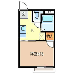THコーポ 1Kの間取図画像