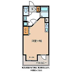 ウィンベル東館 ワンルームの間取図画像