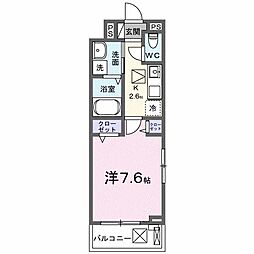 sumikawa 1Kの間取図画像