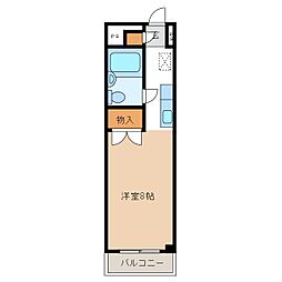 メゾン栗田 ワンルームの間取図画像