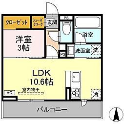 Oryza Folium(オリザ フォリウム) 1LDKの間取図画像