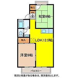 カスティージョ西長野 2LDKの間取図画像