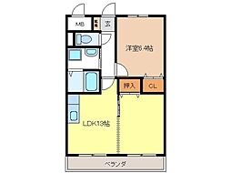 プレセンテ 1LDKの間取図画像
