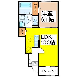 間取図画像 1LDK