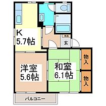 コート岡田屋D  ｜ 長野県長野市川中島町今井1776-1（賃貸アパート2K・1階・42.48㎡） その2