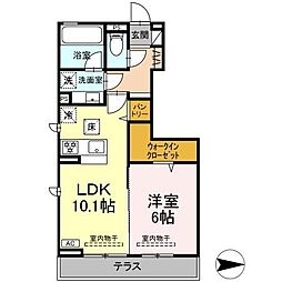 メゾン陣場 1LDKの間取図画像