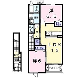 フランA 2LDKの間取図画像