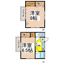 千曲ハイツ 2Kの間取図画像
