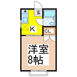 パークサイド青垣 1Kの間取図画像
