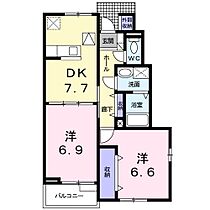 H・Flensia  ｜ 長野県松本市波田5983-3（賃貸アパート2DK・1階・51.05㎡） その2