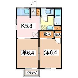 フォーブルみたけ 2Kの間取図画像
