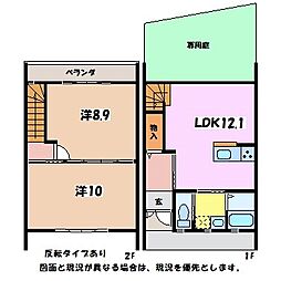 ドエル市川3 2LDKの間取図画像