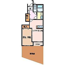 メゾン・ソレイユ・トロワ 1LDKの間取図画像