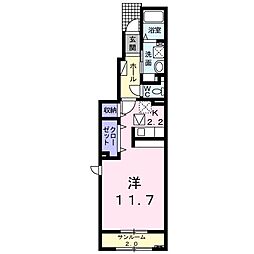 マ・メゾン3 1Kの間取図画像