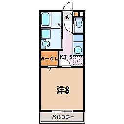 ドルトワール・イチカワ 1Kの間取図画像