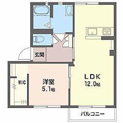 フォーレス・サンディエゴ 1LDKの間取図画像