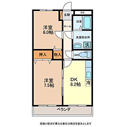 グランディール軽井沢 2DKの間取図画像