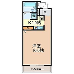 セレナヴィータ浅間 1Kの間取図画像