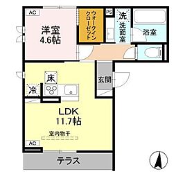 トリシア西軽井沢 風 1LDKの間取図画像