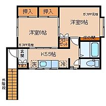 平林中洲アパート  ｜ 長野県諏訪市大字中洲（賃貸アパート2K・2階・39.74㎡） その2