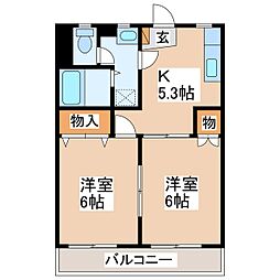 コーポレイクヒル 2Kの間取図画像