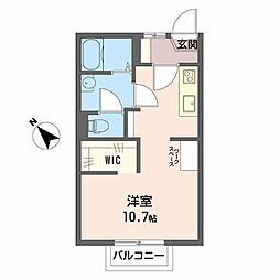 フレグランスステーションA ワンルームの間取図画像