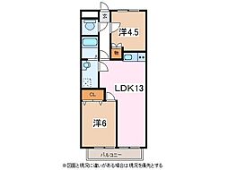 リンピア2000壽 2LDKの間取図画像