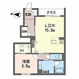 エターナルII 1LDKの間取図画像