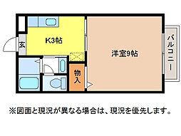 ケープTANAKA 1Kの間取図画像